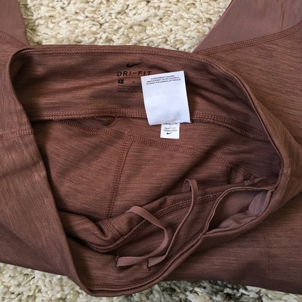 Nike Racer Warm Running Tights Leggings Brown Size L - Picture 11 of 12
